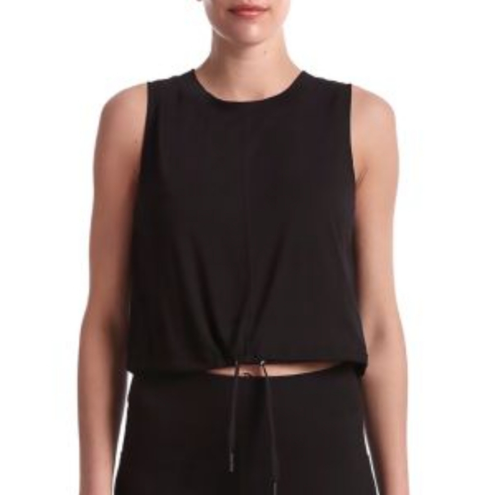 CAPSULE 121 Sync Tie Crop Top In Black Size Small